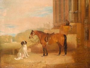 Family Pets Before Melton Constable Hall by Robert Brereton