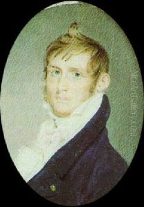 An Unknown Gentleman From Philadelphia With Light Brown Side Whiskers, Wearing Black Coat by Benjamin Trott