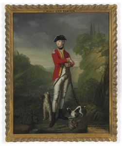 Portrait Of The Hon. John Theophilus Rawdon-hastings, Son Of The 1st Earl Of Moira In The Uniform Of The 15th Regiment Of Foot With A Flintlock Gun And... by John Trotter