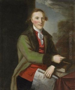 Portrait Of Robert Mack In A Fur-trimmed Green Coat by John Trotter