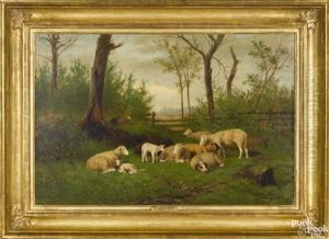Family Of Sheep Resting by Newbold Hough Trotter