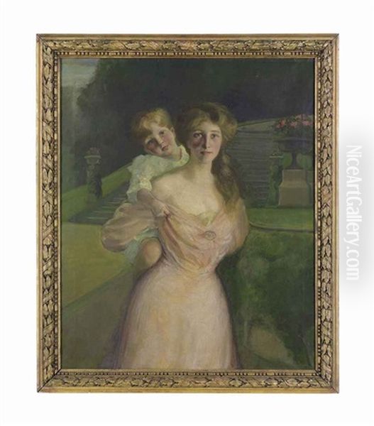 Portrait Of Edith, Marchioness Of Londonderry, With Viscount Castlereagh - view 1