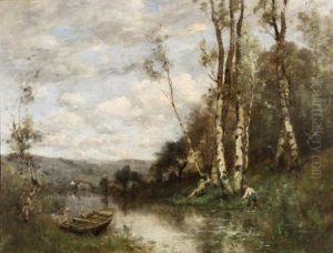 Au Bord De La Riviere, Le Pecheur A La Ligne