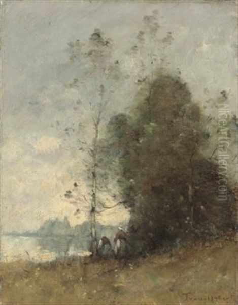 Personnages Au Bord De La Loire A Gennes - view 1