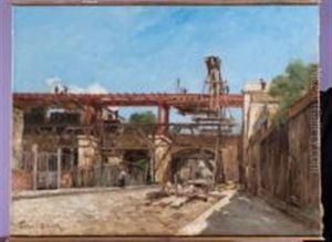 Travaux Sur La Petite Ceinture Pres Du Cour De Vincennes by Paul Desire Trouillebert