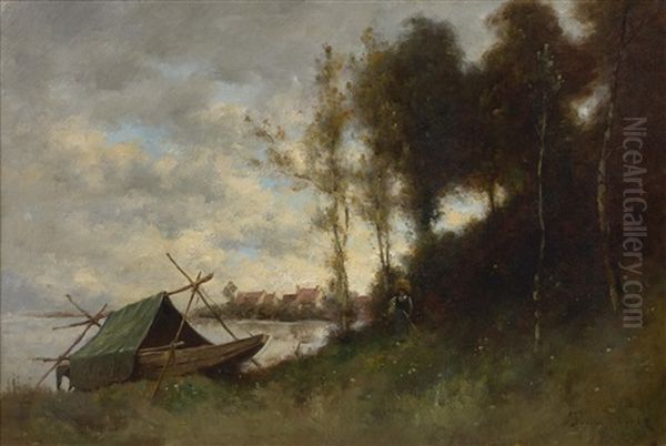 Barque Au Bord D'une Riviere - view 1