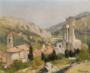 Ansicht Von La Turbie by Henri Georges Troussard