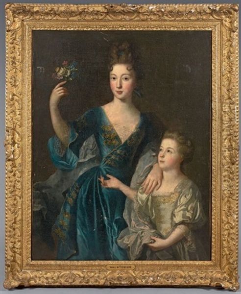 Portrait D'une Jeune Femme Et De Sa Fille - view 1