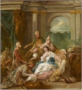 Portrait De Francoise Angelique De La Mothe-hondancourt, Duchesse D'aumont by Jean Francois de Troy