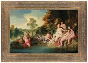 The Bath Of Diana by Jean Francois de Troy