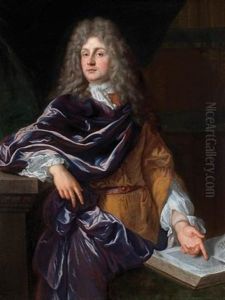 Portrait Of A Gentleman With An Open Book by Jean Francois de Troy