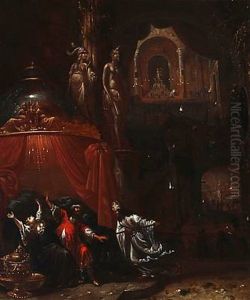 Pinchas Killing Zimri And Kozbi, Daughter Of The Prince Of Midian (the Fourth Book Of Moses: Chapter 25) by Rombout Van Troyen
