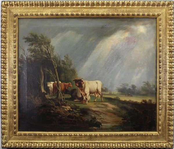 Bucolic Landscape With An Approaching Storm - view 1