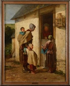 Scene De Vie Paysanne by Constant Troyon