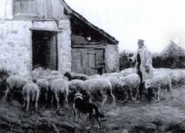 Landscape With Shepherd And Sheep - view 1