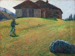 Ritorno Dai Campi by Archimede Bresciani Da Gazoldo