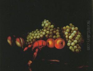 Stilleben Mit Trauben, Pfirschen, Apfeln Und Flusskrebs
