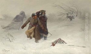 The Snowstorm by Konstantin Alexandrovich Trutovsky