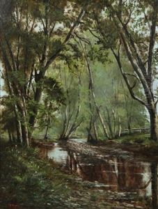 Artists Brook, Boston by Benjamin Franklin Tryon