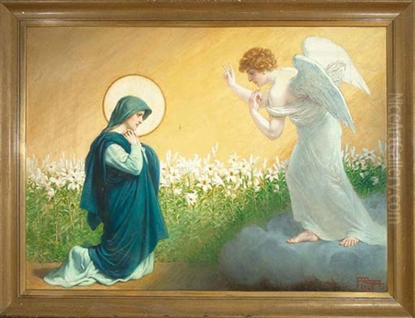 The Annunciation, Archangel Gabriel And The Virgin Mary - view 1