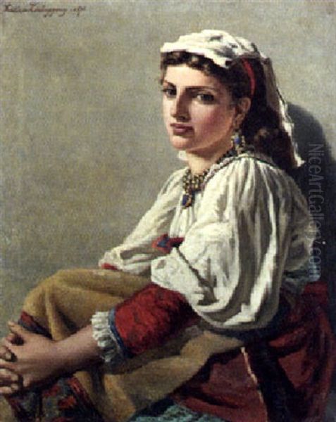 Portrait Of A Peasant Girl - view 1
