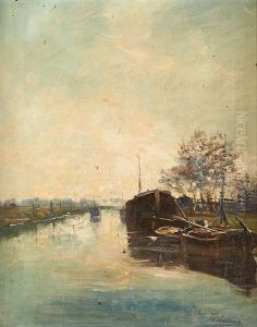 Canal Ensoleille by Theodore Antoine Tscharner