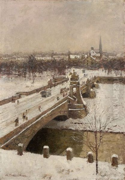 Die Wittelsbacherbrucke In Munchen - view 1