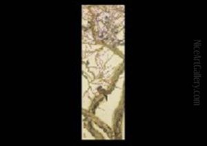 Peach Blossoms And The Birds by Bakusen Tsuchida