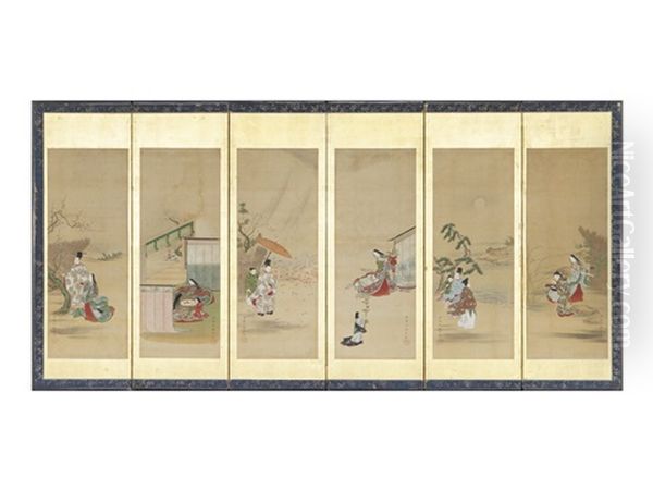 Custom All Seasons (a Six-fold Screen) - view 1