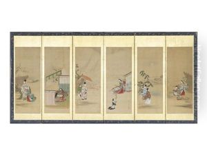 Custom All Seasons (a Six-fold Screen) by Settei Tsukioka
