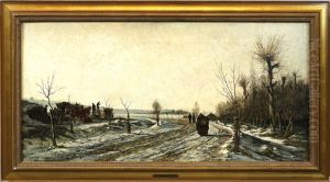 Feldarbeit Im Winter Bei Weimar by Paul Wilhelm Tuebbecke