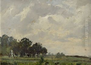 In Den Wiesen Bei Gaberndorf by Paul Wilhelm Tuebbecke