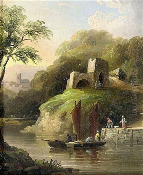 Landkey Lime Kilne, North Devon (+ Cottage Scene Near Exeter; Pair) - view 1