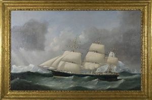 The American Clipper Ship Flying Cloud by Frederick Tudgay