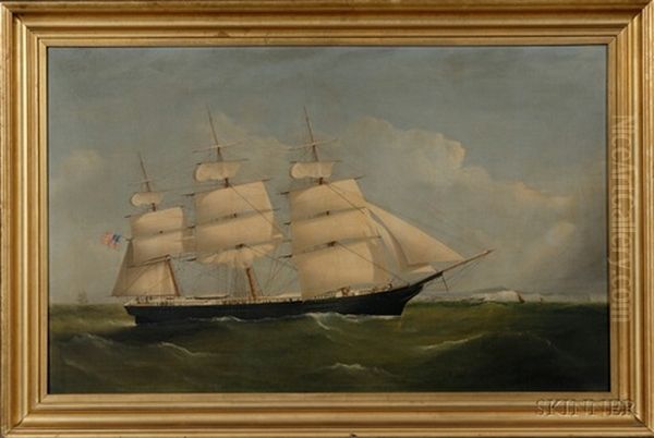 Portrait Of The Clipper Ship Emily Farnum Off Dover - view 1