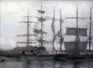 Shipping In Harbour by Henry Scott Tuke