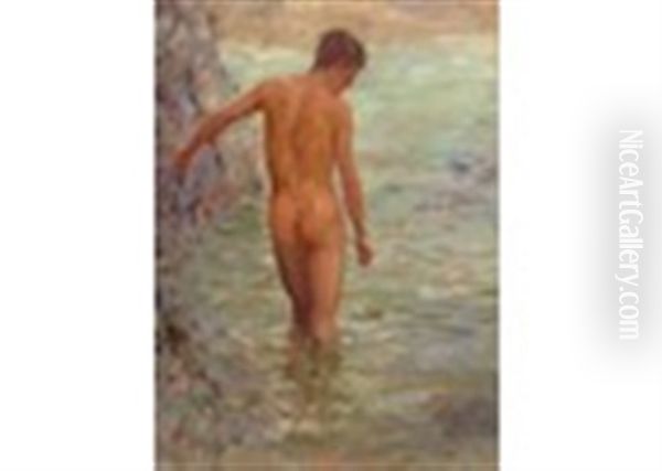 Young Man Bathing - view 1