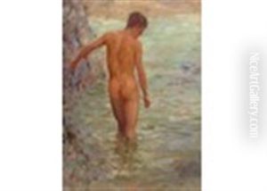 Young Man Bathing by Henry Scott Tuke