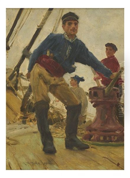 At The Capstan - On A Spanish Brig, 1889 - view 1