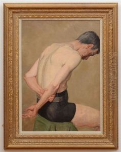Portrait Of A Seated Man by Henry Scott Tuke