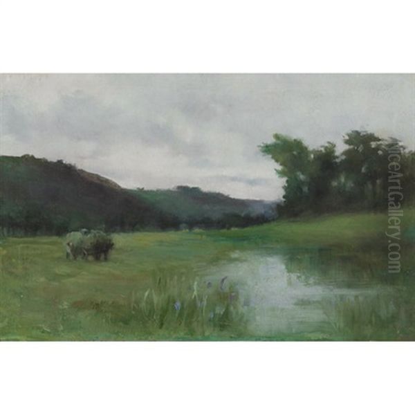 Landscape With Hay Wagon (dbl-sided) - view 1