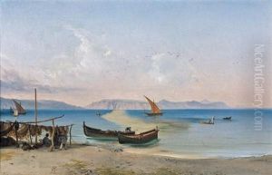 Vue De La Cote Italienne by Lancelot Theodore Turpin De Crisse