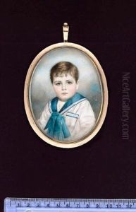 A Young Boy (geoffrey Staines Bates?), Wearing A Sailor Suit