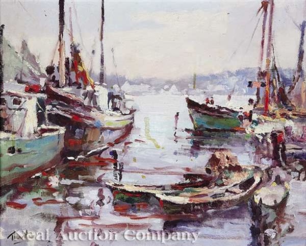 Boats In The Harbor - view 1