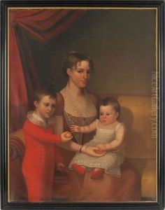 Portrait Of A Mother And Children by Abraham G. D. Tuthill