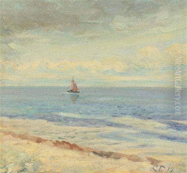 Fishing Boat Off The Coast Of Skagen - view 1