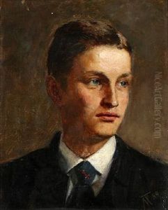 Portrait Of Peter Frederik Suhm (1872-1896), Son Of Peter N. Heering And Harriet, Nee Bramsen