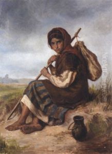 Young Peasant Girl by Ivan Ivanovitch Tvoroshnikov