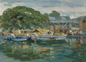 Hilo Sampens Near Old Suisan Fish Market In Hilo, Hawaii by William Twigg-Smith