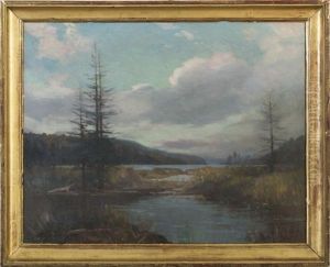Autumn View Along The Hudson by Bayard Henry Tyler